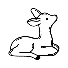 svg animal forest doodle element set 1