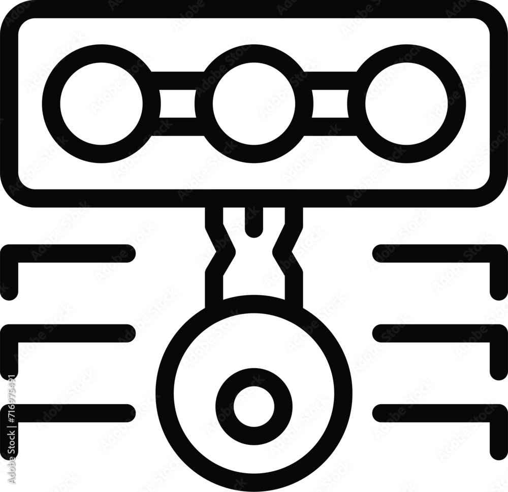Poster signal fail attack icon outline vector. erase system. bug entry