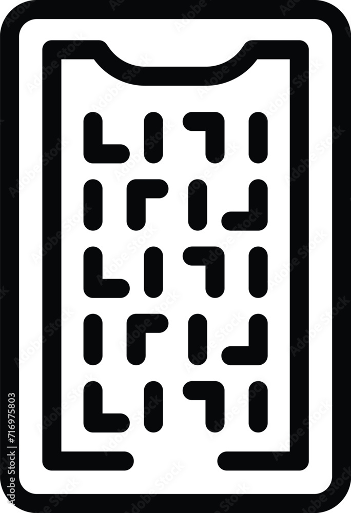 Poster digital key smartphone icon outline vector. broken computer. alarm fail