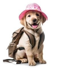 Cute Puppy Ready for Adventure