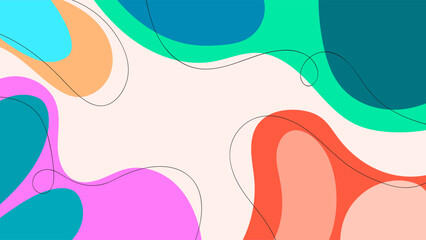Fototapeta na wymiar ABSTRACT BACKGROUND WITH HAND DRAWN SHAPES PASTEL FLAT COLOR VECTOR DESIGN TEMPLATE FOR WALLPAPER, COVER DESIGN, HOMEPAGE DESIGN