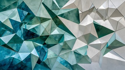 Abstract Geometric Wall with Triangular Facets