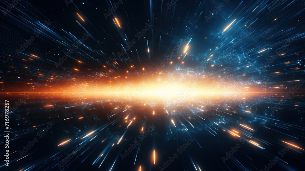 Canvas Prints futuristic cyberpunk style particles background