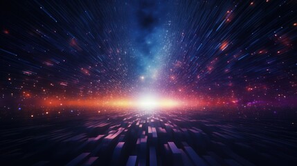 Futuristic Cyberpunk Style Particles Background