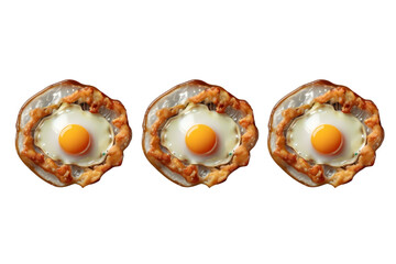Fried eggs on a transparent background.