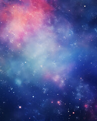Fototapeta premium Realistic galaxy astronomy nebula background wallpaper, colorful bright watercolor space texture - night deep scene