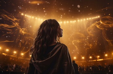 woman in the night ai generative art