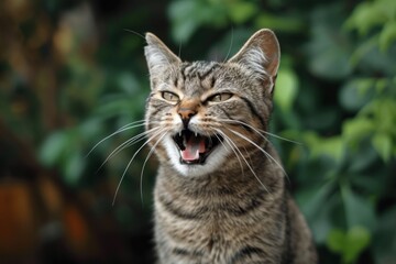 Light-Hearted Internet Humor Inspired By An Amused Tabby Cat With An Open Mouth