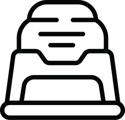 Childhood potty icon outline vector. Sale marketing. Clean bowl
