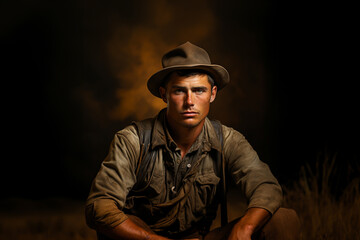 Fototapeta premium portrait of a cowboy