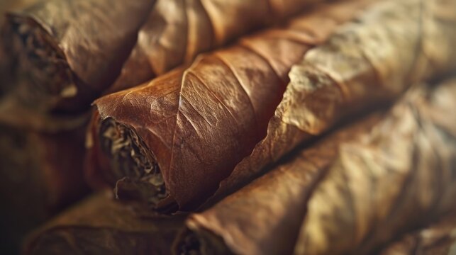 A close up view of a bunch of cigars. Perfect for tobacco enthusiasts or cigar aficionados.