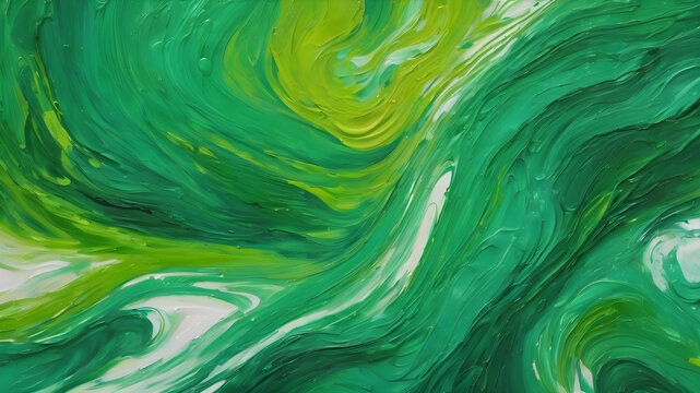 green palette artistic oil painting for background and wallpaper