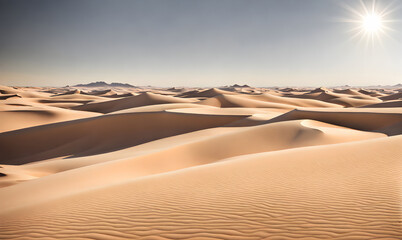Fototapeta na wymiar Sunny desert landscape, tranquil beauty