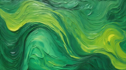green palette artistic oil painting for background and wallpaper - obrazy, fototapety, plakaty