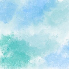 Fototapeta na wymiar Abstract blue sky watercolor background