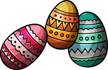 Easter eggs cartoon funny illustration