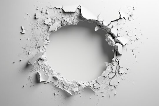 Uncovered Opening In A Blank Wall