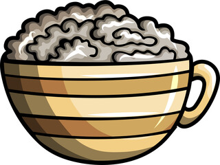 Cup of coffee cartoon funny illustration