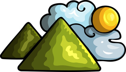 Mountains cartoon funny illustration