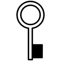 key solid glyph icon