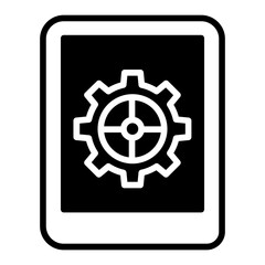 Tablet Settings solid glyph icon