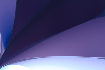 Abstract lilac macro background smooth lines of paper sheets.