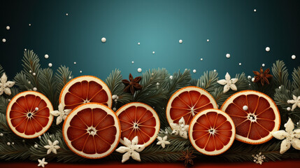 Orange slices as Christmas decorations