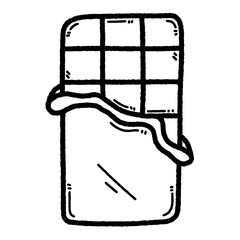 svg chocolate day doodle element set