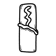 svg chocolate day doodle element set