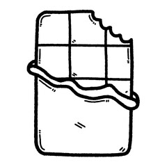 svg chocolate day doodle element set