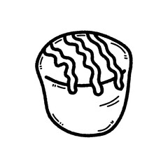 svg chocolate day doodle element set