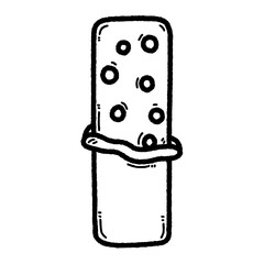 svg chocolate day doodle element set