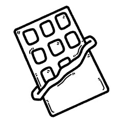 svg chocolate day doodle element set