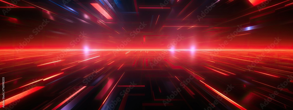 Poster abstract neon speed light futuristic technology background. glowing neon lines. empty futuristic sta