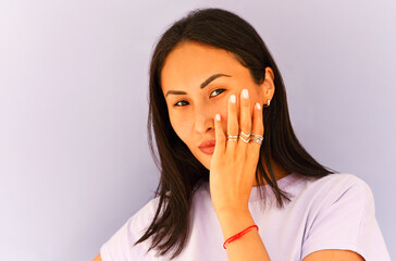 Young ethnic woman in casual wear