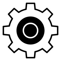 Cog User group solid glyph icon