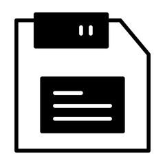 Floppy solid glyph icon