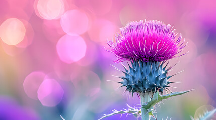 Beautiful Purple Flower With Blurry Background