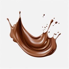 Chocolate splash vector illustration on a white background, in the style of unreal engine, high resolution, uhd image, high quality photo, soggy