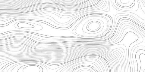 Fototapeta na wymiar Abstract black and white wavy topography map background. Topography relief and topographic map wave line background.