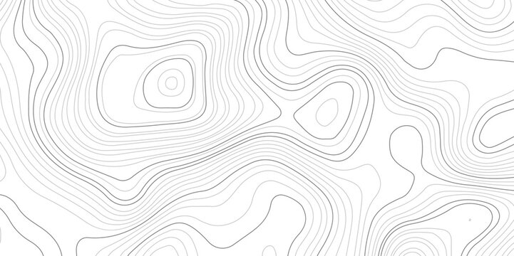 Topographic contour map, topographic map line. Abstract geographic wave grid line map. Geographic mountain relief background.