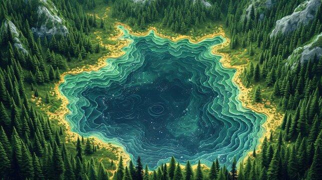 Aerial View Peruca Lake Second Largest, Background Banner HD