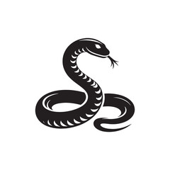 Elegance in Motion: Snake Silhouette Series Unveiling the Graceful Slithering of these Mesmerizing Creatures - Snake Illustration - Snake Vector
