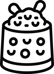 Food latte icon outline vector. Cafe cream mug. Ceramic seasonal