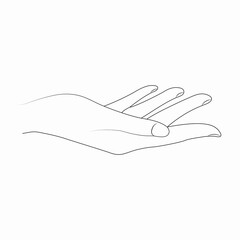 Hand line art vector illustration eps
