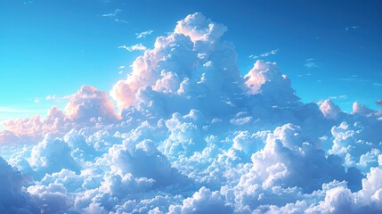Beautiful Blue Sky View White Cloud, Background Banner HD