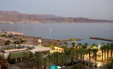 Eliat beach and port