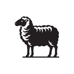 Lullaby of Lambs: Lamb Silhouette Set Underneath the Gentle Lullaby of Rustling Leaves - Lamb Illustration - Lamb Vector - Lamb Silhouette
