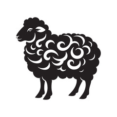 Woolly Dreams: A Collection of Majestic Sheep Silhouettes in Various Poetic Poses - Lamb Illustration - Lamb Vector - Lamb Silhouette
