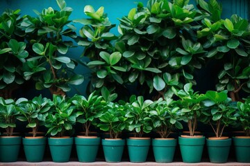 Green Outdoor Potted Plants Landscape Background